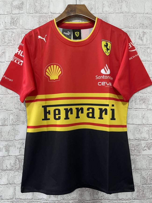 2024 F1 Formula One; Ferrari racing suit red Racing Jersey