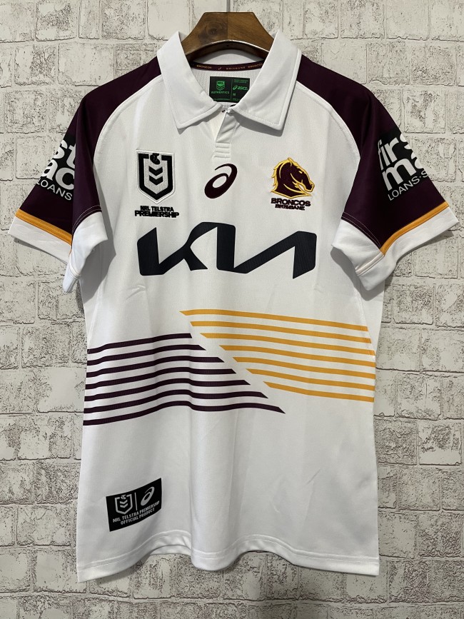 2024 Brisbane Broncos Away White Rugby Jersey