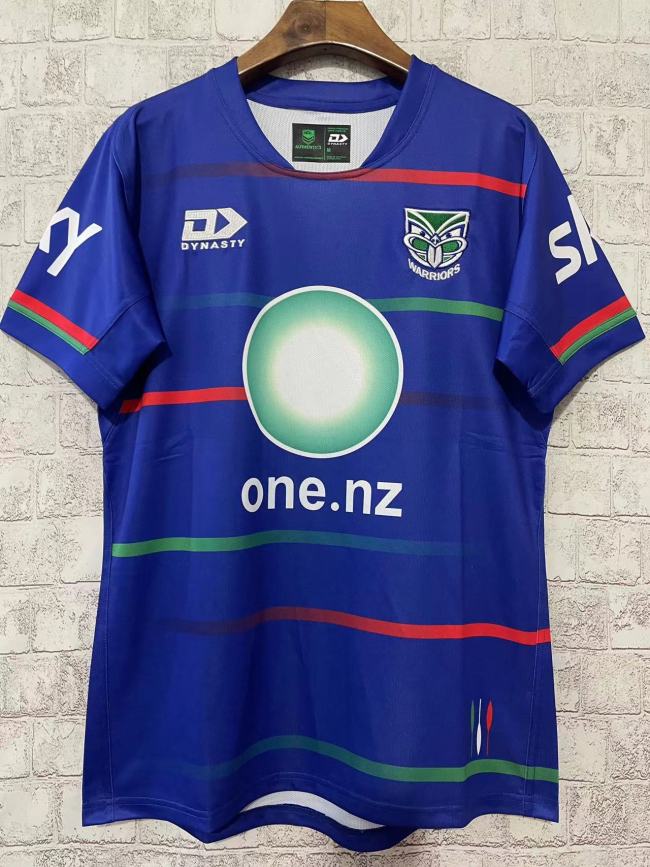 2023 New Zealand Warriors Blue Rugby Training Jersey