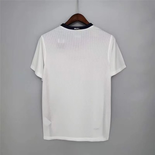 with Front Lettering Retro Jersey 2008-2009 Manchester United Away White Soccer Jersey