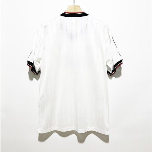 Retro Jersey 1982-1983 Manchester United Away White Soccer Jeresy Vintage Football Shirt
