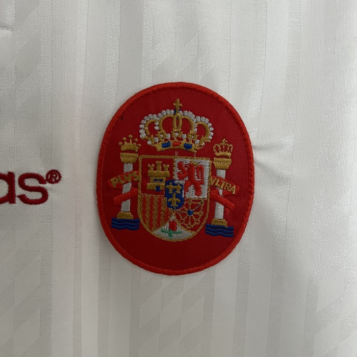 Retro Jersey 1994 Spain Away White Soccer Jersey Vintage Football Shirt