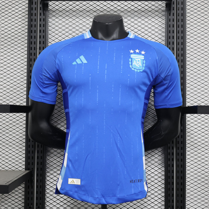 Player Version 2024 Argentina Away Blue Soccer Jersey