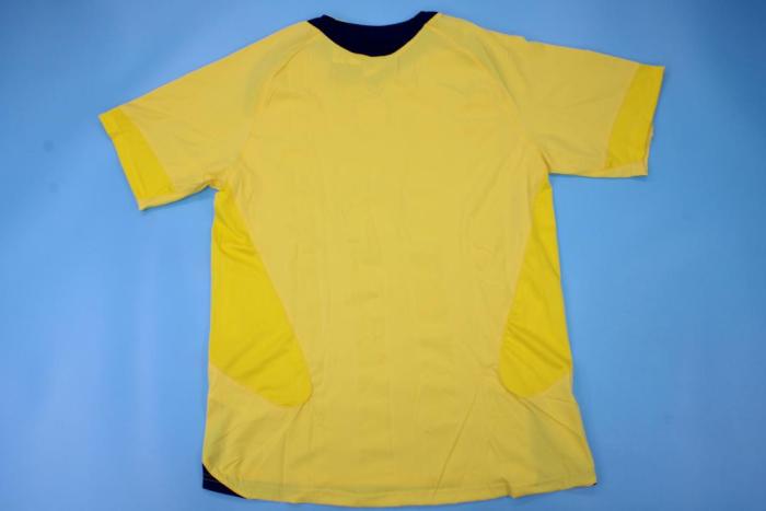 with EPL Patch Retro Jersey 2005-2006 Arsenal Away Yellow Soccer Jersey Vintage Football Shirt