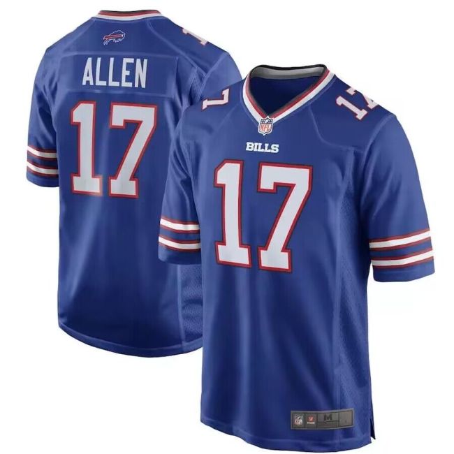 Buffalo Bills 17 ALLEN Blue NFL Jersey