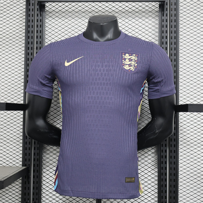 Player Version England 2024 Away Purple Soccer Jersey Football Shirt
