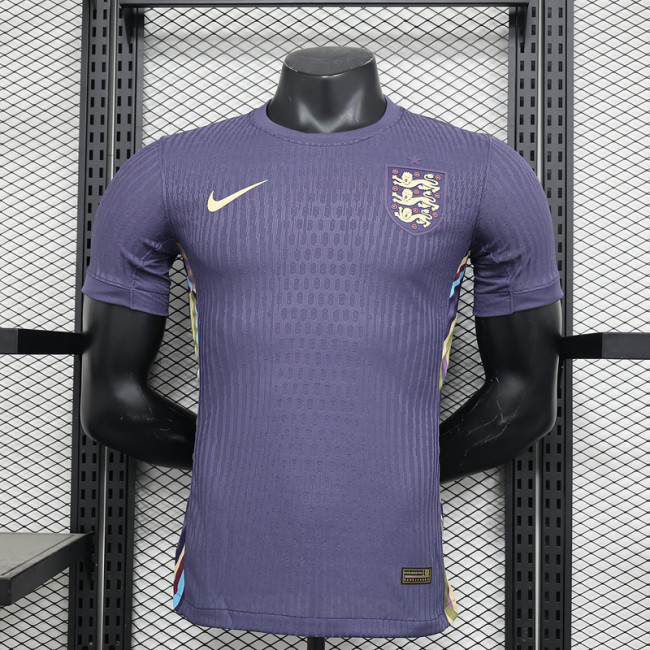 Player Version England 2024 Away Purple Soccer Jersey Football Shirt