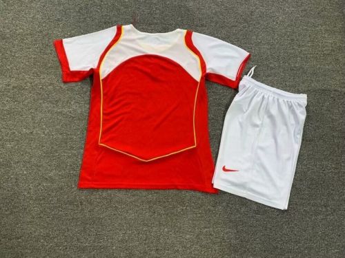 Retro Youth Uniform 2004-2005 Arsenal Home Soccer Jersey Shorts Vintage Child Football Kit