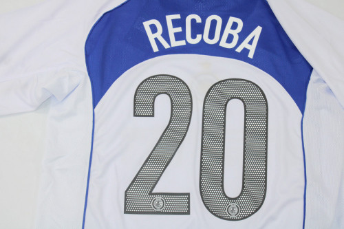 Retro Shirt 2004-2005 Inter Milan RECOBA 20 Vintage Away White Soccer Jersey