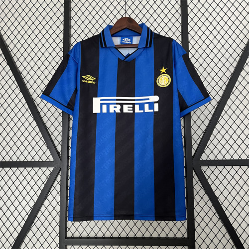Retro Jersey 1995-1996 Inter Milan Home Soccer Jersey Vintage Football Shirt