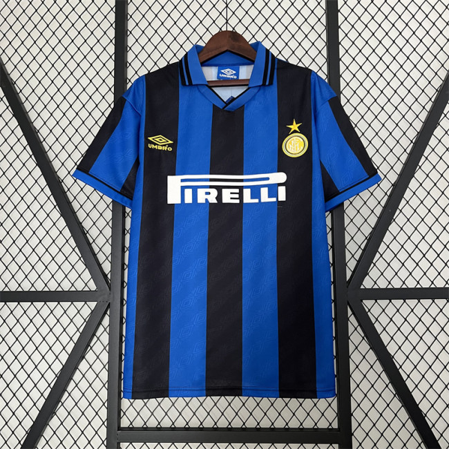 Retro Jersey 1995-1996 Inter Milan Home Soccer Jersey Vintage Football Shirt