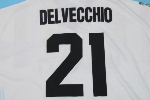 Retro Jersey 1995-1996 Inter Milan DELVECCHIO 21 Away White Soccer Jersey Vintage Football Shirt