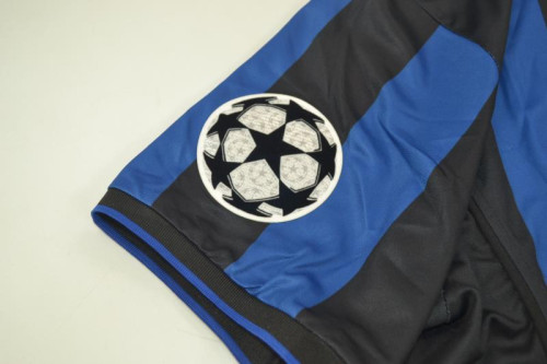 with UCL Patch Retro Jersey 1998-1999 Inter Milan Home Soccer Jersey Vintage Football Shirt