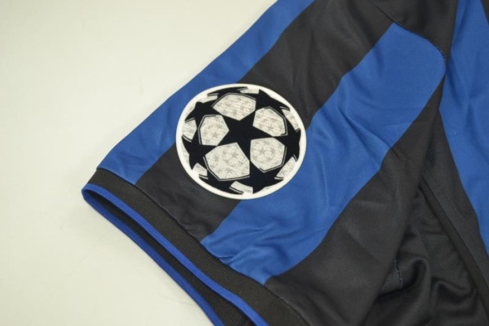 with UCL Patch Retro Jersey 1998-1999 Inter Milan Home Soccer Jersey Vintage Football Shirt