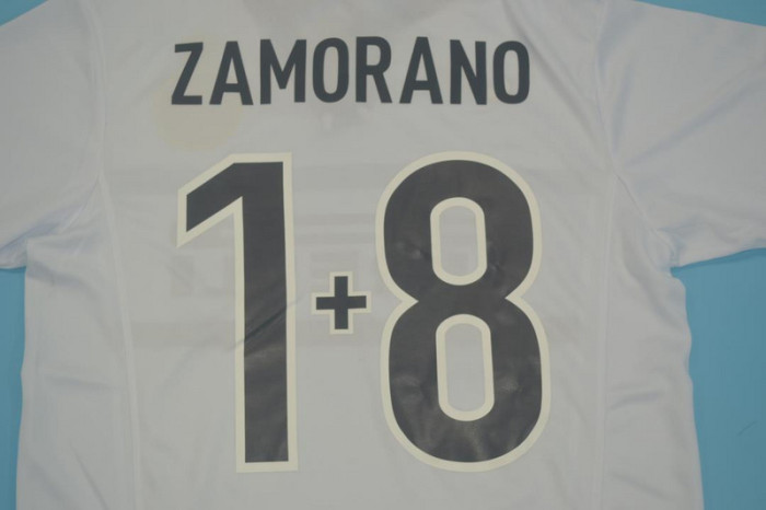 Retro Jersey 1998-1999 Inter Milan 1+8 ZAMORANO Away White Soccer Jersey Vintage Football Shirt