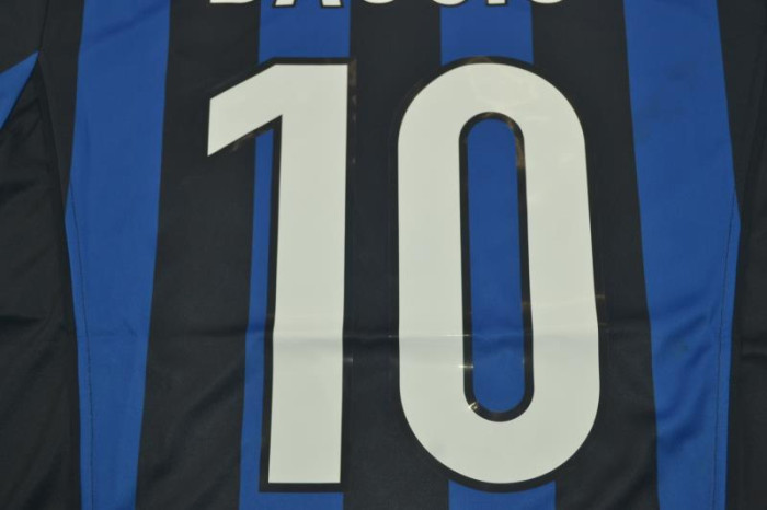 with UCL Patch Retro Jersey 1998-1999 Inter Milan BAGGIO 10 Home Soccer Jersey Vintage Football Shirt