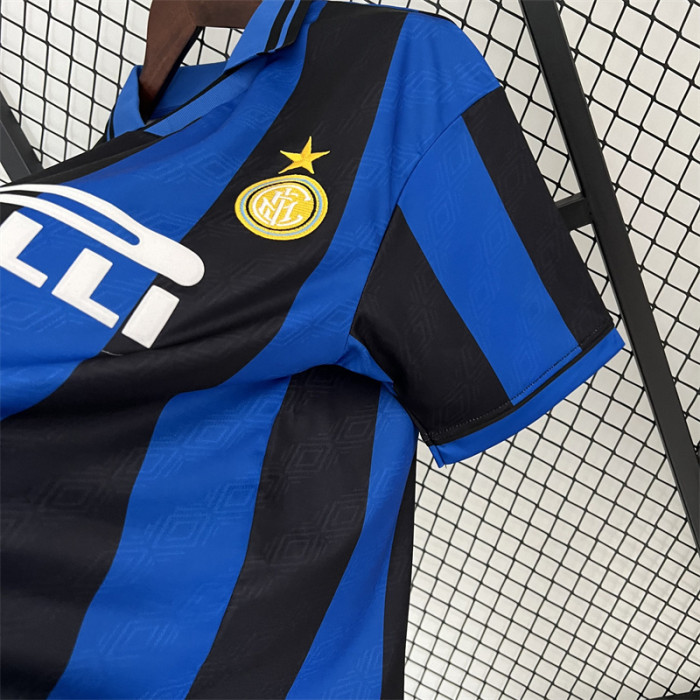 Retro Jersey 1995-1996 Inter Milan Home Soccer Jersey Vintage Football Shirt