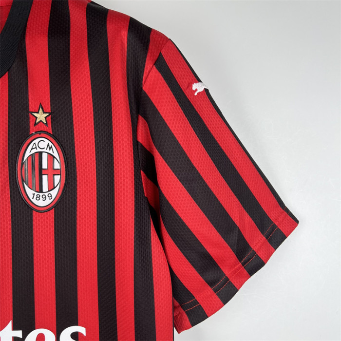 Retro Jersey 2019-2020 AC Milan Home Soccer Jersey Vintage Football Shirt