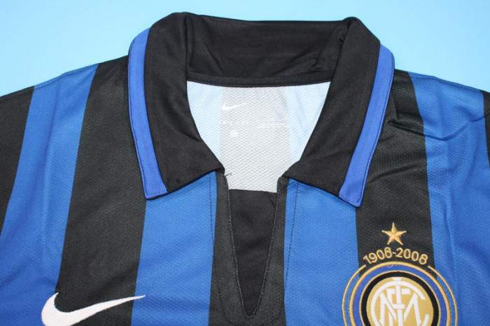Retro Jersey 2007-2008 Inter Milan Home Soccer Jersey Vintage Football Shirt