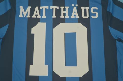Retro Jersey 1989-1990 Inter Milan MATTHAUS 10 Home Soccer Jersey Vintage Football Shirt