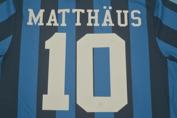 Retro Jersey 1989-1990 Inter Milan MATTHAUS 10 Home Soccer Jersey Vintage Football Shirt