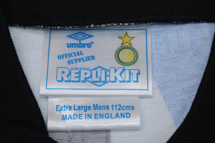 Retro Jersey 1991-1992 Inter Milan Away White Soccer Jersey Vintage Football Shirt