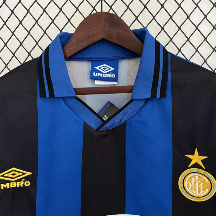 Retro Jersey 1995-1996 Inter Milan Home Soccer Jersey Vintage Football Shirt
