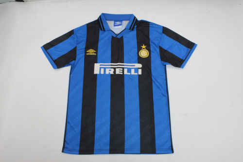 Retro Jersey 1995-1997 Inter Milan INCE 8 Home Soccer Jersey Vintage Football Shirt