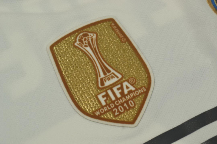with Golden FIFA+Scudetto+Italia Coppa+UCL Patch Retro Jersey 2010-2011 Inter Milan Away White Soccer Jersey