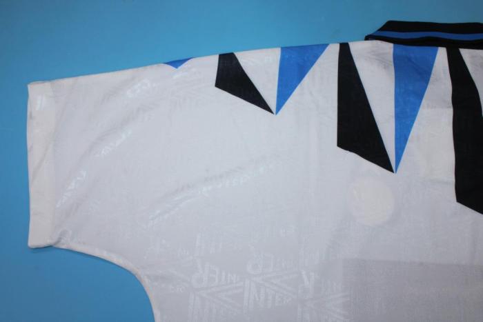 Retro Jersey 1991-1992 Inter Milan Away White Soccer Jersey Vintage Football Shirt