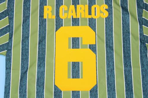 Retro Jersey 1995-1996 Inter Milan R.CARLOS 6 Away Soccer Jersey Vintage Football Shirt