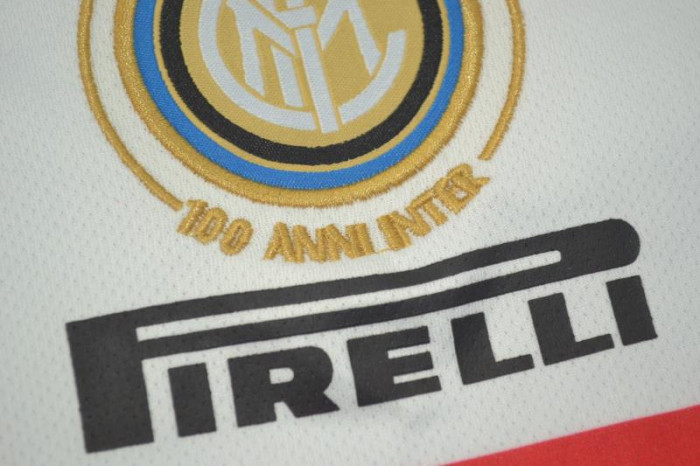 with Scudetto+Serie A Patch Retro Jersey 2007-2008 Inter Milan Away White Soccer Jersey