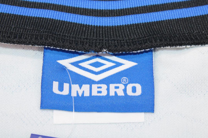 Retro Jersey 1995-1996 Inter Milan DELVECCHIO 21 Away White Soccer Jersey Vintage Football Shirt