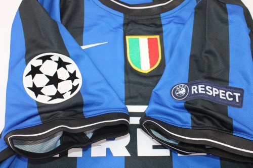 with Scudetto+UCL Patch Retro Jersey Inter Milan 2009-2010 Home Soccer Jersey