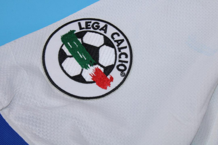 with Serie A Patch Retro Shirt Inter Milan 2009-2010 Away White Soccer Jersey Vintage Football Shirt