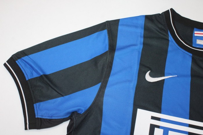 with Scudetto+UCL Patch Retro Jersey Inter Milan 2009-2010 Home Soccer Jersey