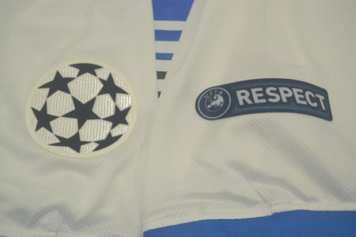 with Scudetto+UCL Patch Retro Shirt Inter Milan 2009-2010 Away White Soccer Jersey Vintage Football Shirt
