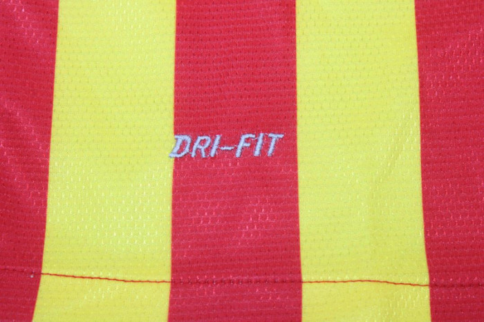 with LFP Patch Retro Jersey 2013-2014 Barcelona Away Yellow Soccer Jersey
