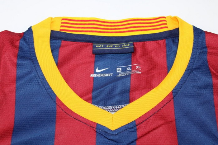 with LFP Patch Retro Jersey 2013-2014 Barcelona MESSI 10 Home Soccer Jersey Vintage Football Shirt