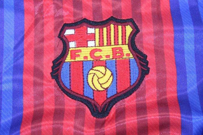Long Sleeve Retro Jersey 1991-1992 Barcelona Home Soccer Jersey Vintage Football Shirt