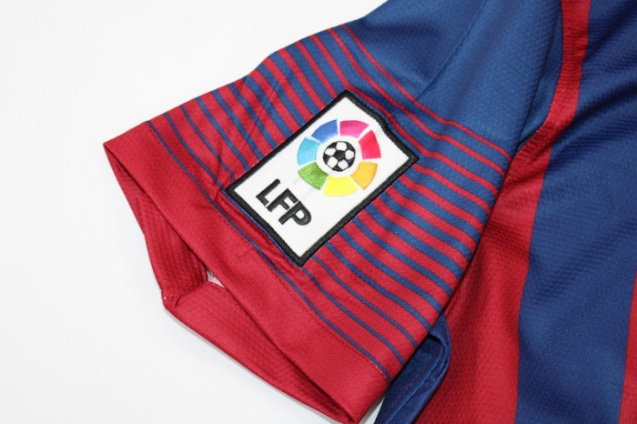 with LFP Patch Retro Jersey 2013-2014 Barcelona MESSI 10 Home Soccer Jersey Vintage Football Shirt