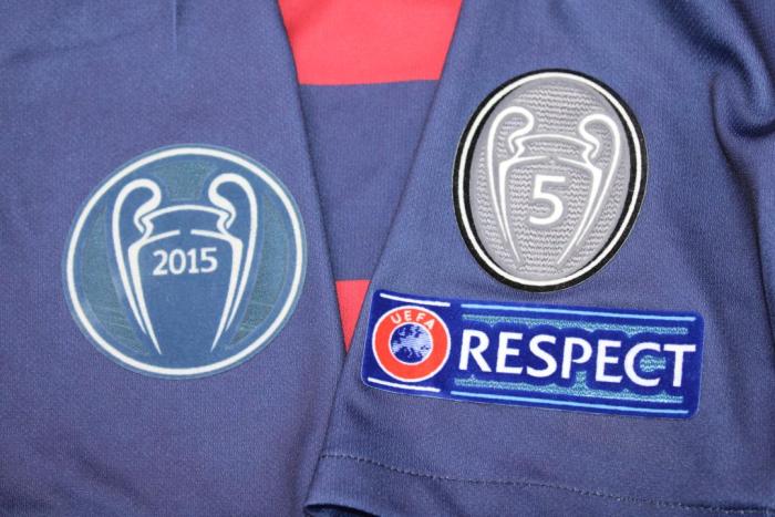 with UCL Patch Retro Jersey 2015-2016 Barcelona Home Soccer Jersey Vintage Football Shirt