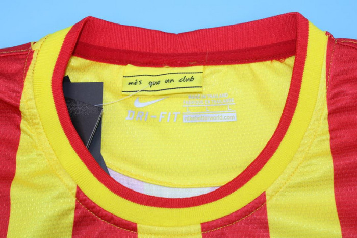 with LFP Patch Retro Jersey 2013-2014 Barcelona Away Yellow Soccer Jersey