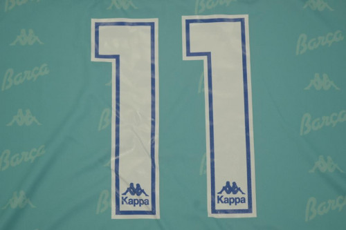 Retro Jersey 1992-1995 Barcelona 11 Away Soccer Jersey Vintage Football Shirt