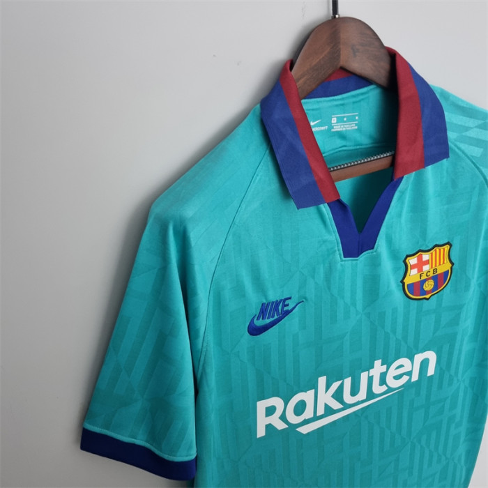 Retro Jersey 2019-2020 Barcelona Third Away Blue Soccer Jersey Vintage Football Shirt