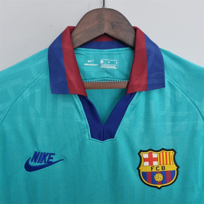 Retro Jersey 2019-2020 Barcelona Third Away Blue Soccer Jersey Vintage Football Shirt