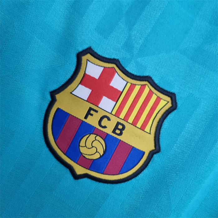 Retro Jersey 2019-2020 Barcelona Third Away Blue Soccer Jersey Vintage Football Shirt
