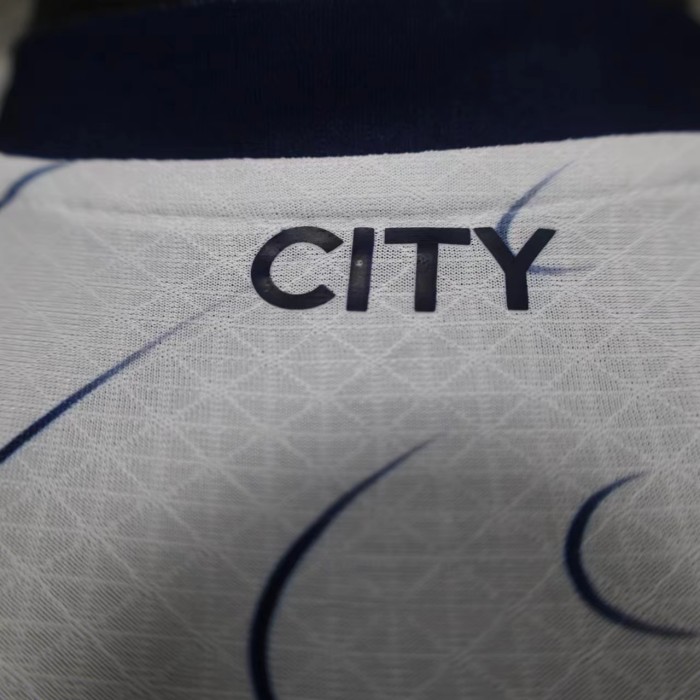 Player Version 2024-2025 Manchester City Away White Football Shirt Man City Soccer Jersey