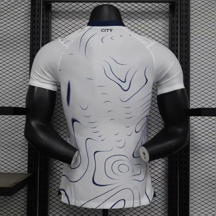 Player Version 2024-2025 Manchester City Away White Football Shirt Man City Soccer Jersey