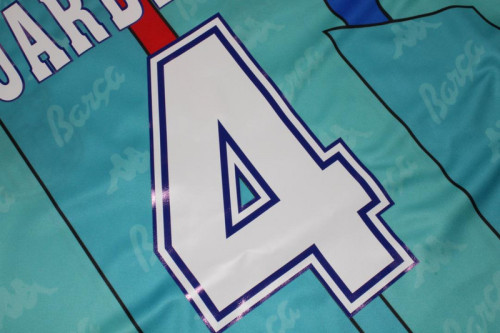 Retro Jersey 1996-1997 Barcelona GUARDIOLA 4 Away Blue Soccer Jersey Vintage Football Shirt
